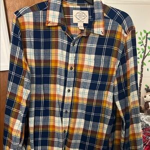 SJB Men's Plaid Shirt - Blue and Orange